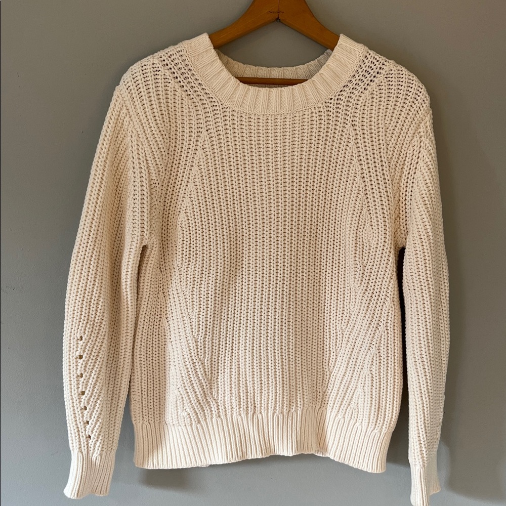 Everlane Ivory Fisherman Sweater